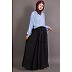 Dual colored abaya- Pleated maxi dress Dual colored abaya- Pleated maxi dress
